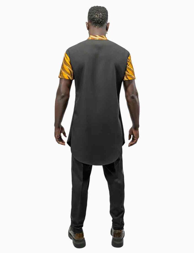 Chemise Classique Noir et Wax