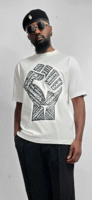 Tee-shirt « Raise Your Voice » – Blanc Vintage