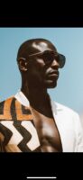 Veste signature en Lin et Raphia Kuba du Congo – Édition Limitée