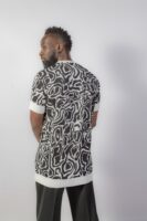 Chemise Imprimée « Contrast Flow » – Noir & Blanc