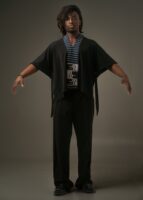 Chemise Kouamé — Tissu Baoulé & Crêpe Noir