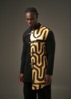 Chemise raphia Kuba Col Mao « MBOKA » —