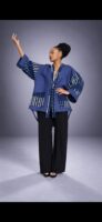 Kimono NZELA – Veste Jean Brut & Indigo Rayé Burkina Faso